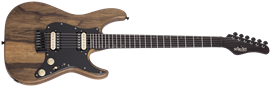 Schecter DIAMOND SERIES  Sun Valley Super Shredder Exotic Hardtail Black Limba 6-String Electric Guitar  